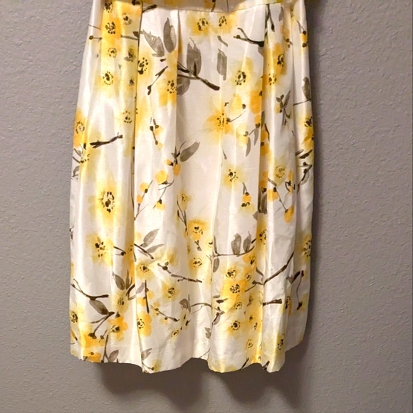 Jessica Howard Retro 60s Sleeveless Scoop Neck Fit Flare White Yellow Floral 10 - Picture 11 of 16